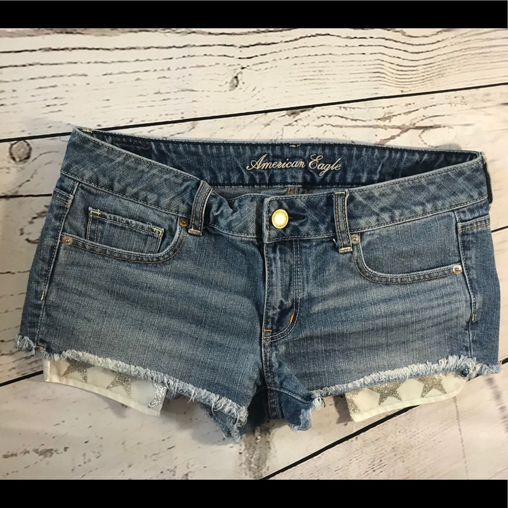 American Eagle Star Pocket Denim Cutoff Shorts